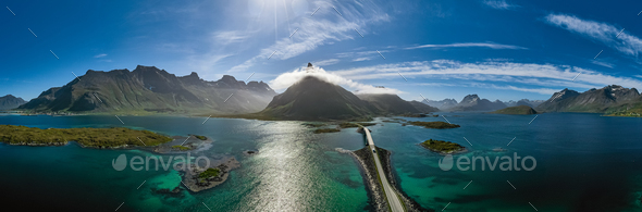 Lofoten is an archipelago in the county of Nordland, Norway. - Stock Photo - Images