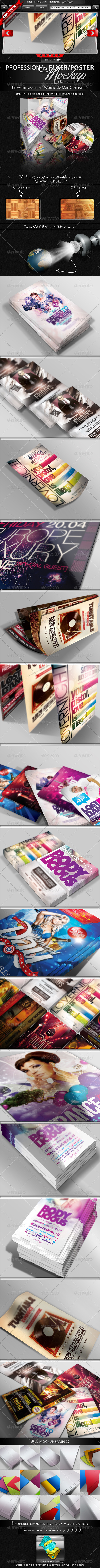 Flyer & Poster Mockup Bundle 1-3 - Flyers Print