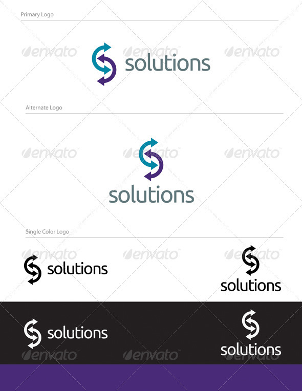 Solutions Logo Design - LET-032 - Letters Logo Templates