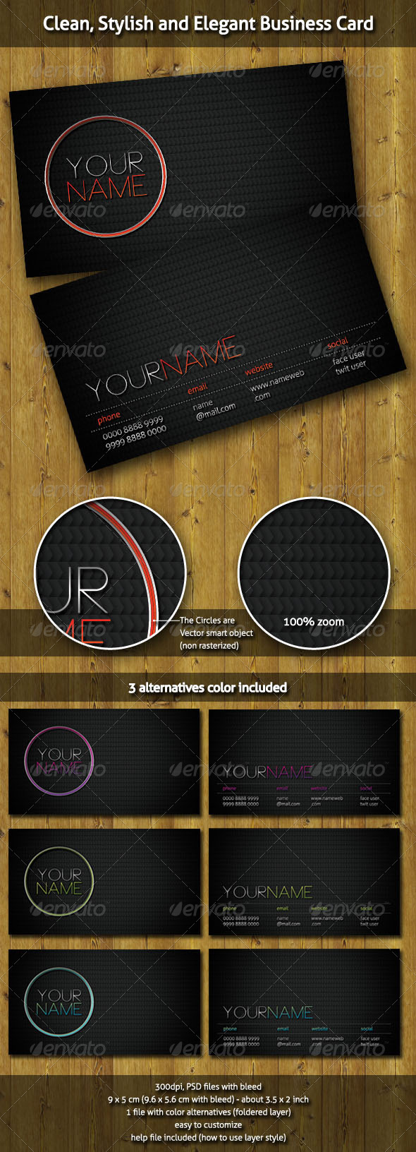 Clean, Stylish and Elegant Business Card - Business Cards Print Templates