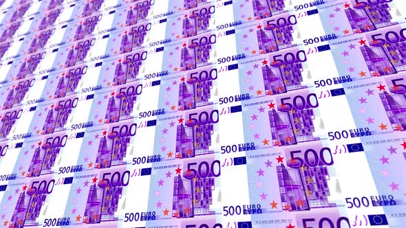 500 Euro Note Money Loop Background 4K 01