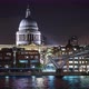 London Millennium Bridge and St. Paul&#39;s Cathedral at night - VideoHive Item for Sale