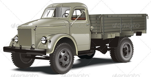 Retro Lorry - Man-made Objects Objects