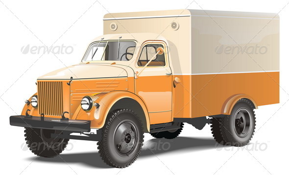 Retro Truck - Man-made Objects Objects