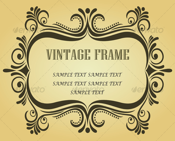 Vintage frame in victorian style - Decorative Vectors