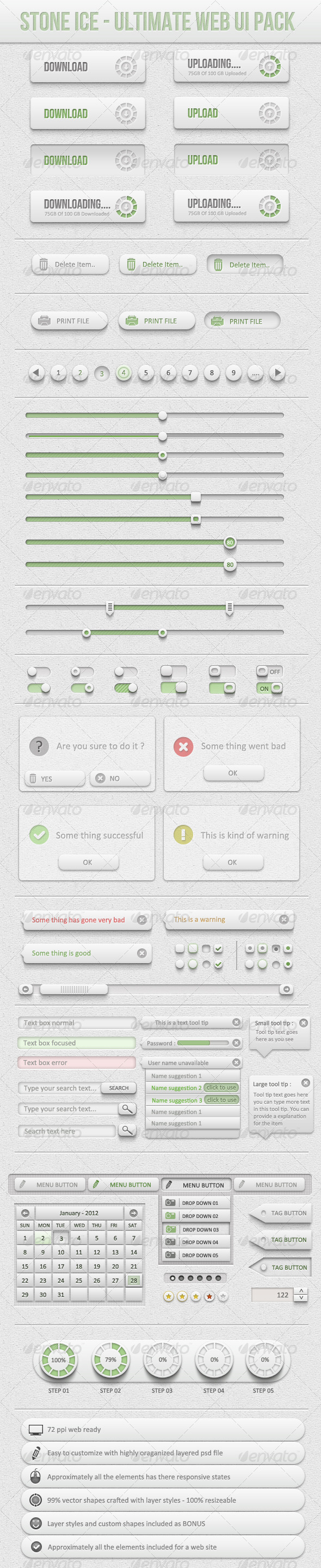 Web Ui Kit - Stone ICE Ultimate - User Interfaces Web Elements