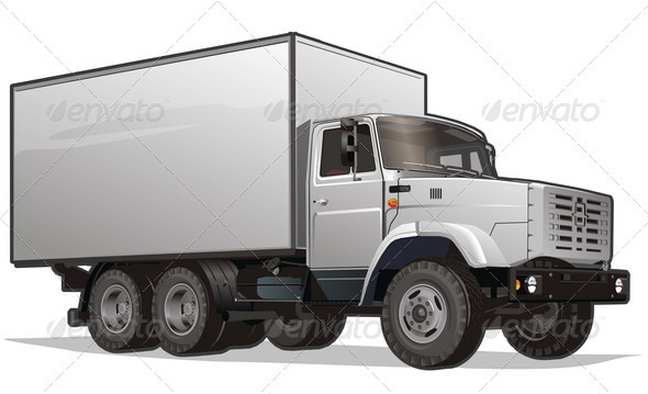 Commercial Truck - Man-made Objects Objects