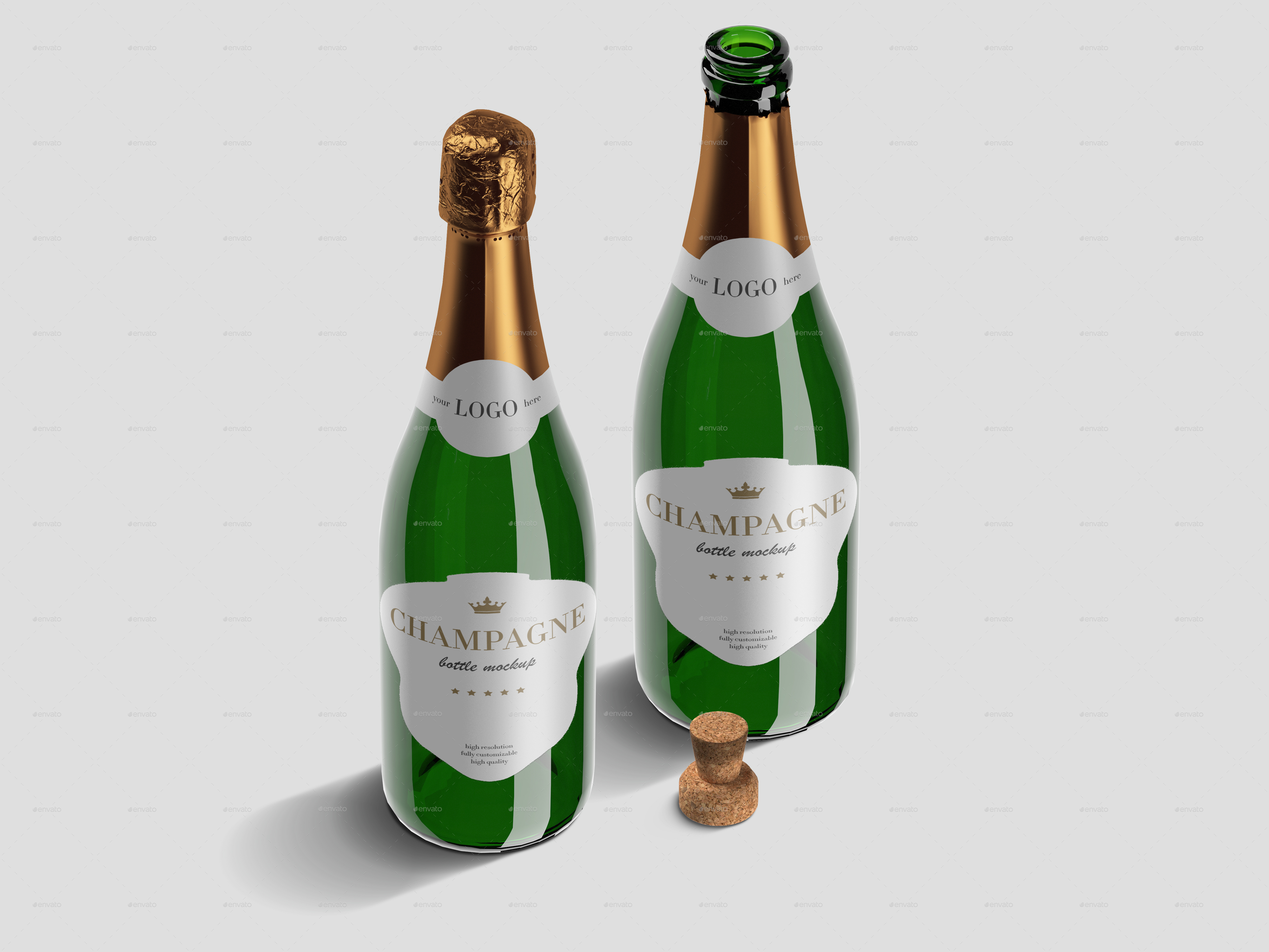 Download Champagne Bottle Mockup Pack By Nooga Studio Graphicriver