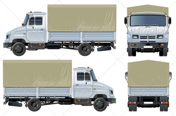 Cargo Truck - Man-made Objects Objects