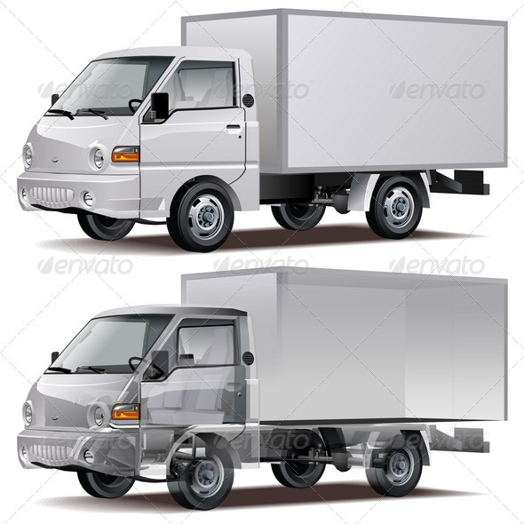 Cargo Truck Infographics Cutaway - Man-made Objects Objects