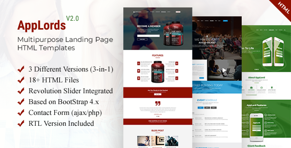 AppLords: One Page - ThemeForest 20703634