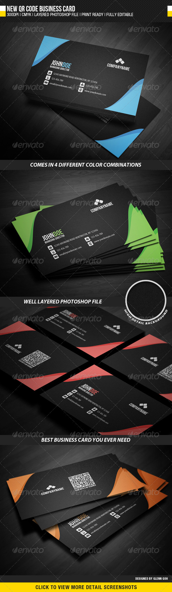 New QR Code Business Card - Corporate Business Cards
