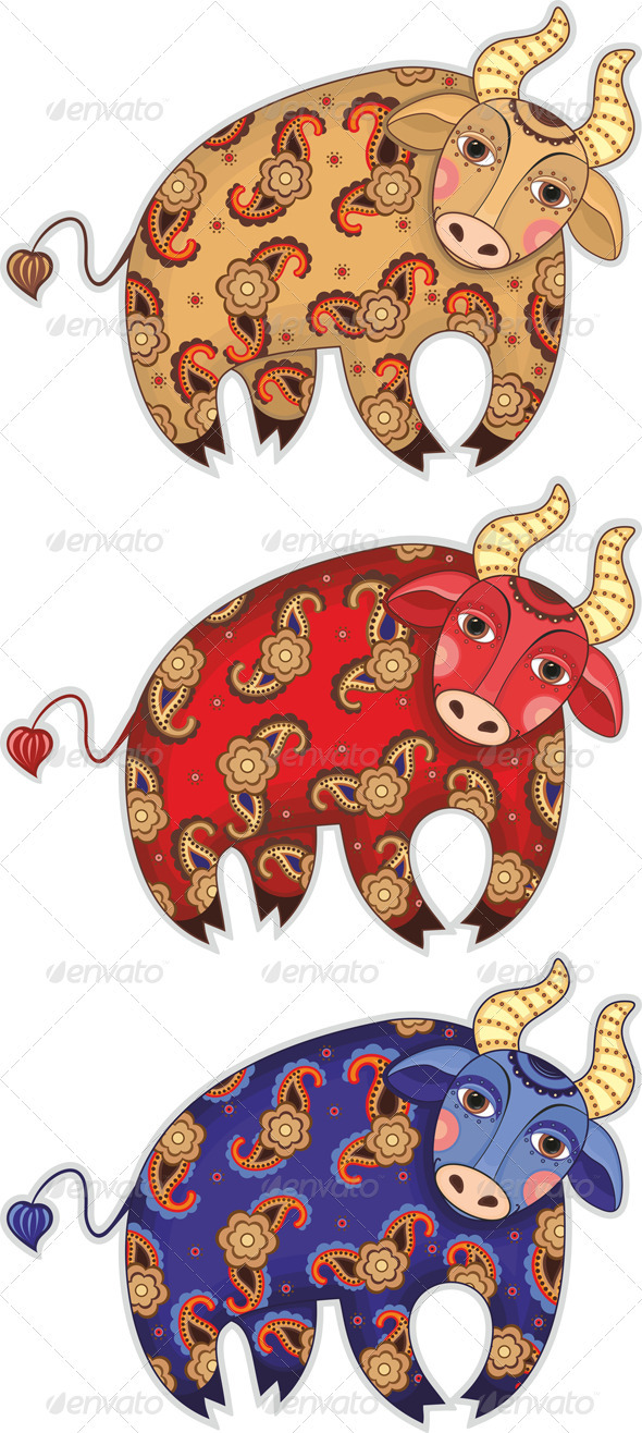 Bull Set - Animals Characters