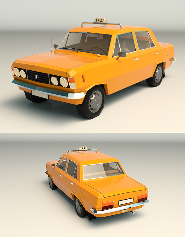 Low Poly Taxi - 3Docean 26875036