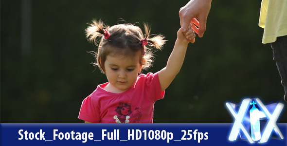 Little Girl Walking With Mommy alt