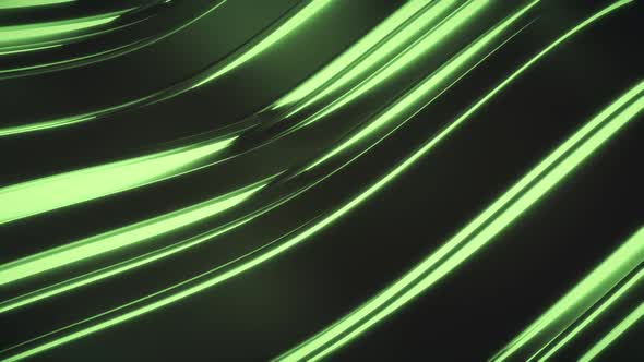 Green Glow Wavy Lines