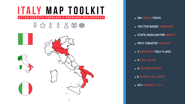 Italy Map Toolkit - VideoHive 26892363