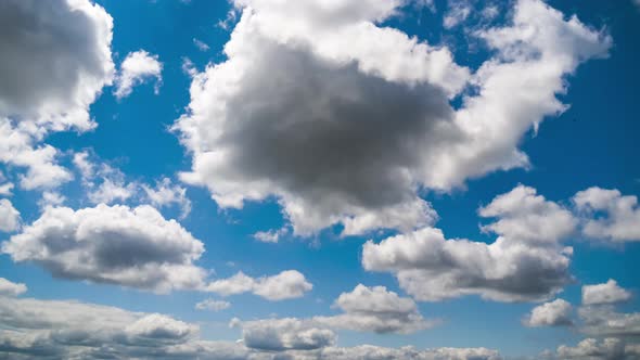 Clouds Move Smoothly in the Blue Sky, Timelapse, Cloud Space alt