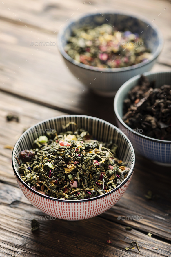 Set of different tea Stock Photo by OxanaDenezhkina PhotoDune