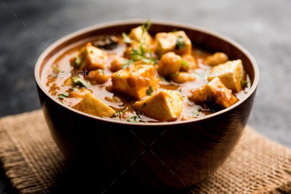 Chole Paneer Curry - Stock Photo - Images
