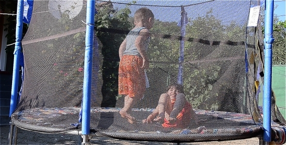 Kids Jumping On Trampoline 1