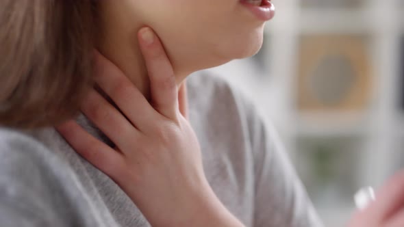 Girl With Asthma Breathing Heavily alt