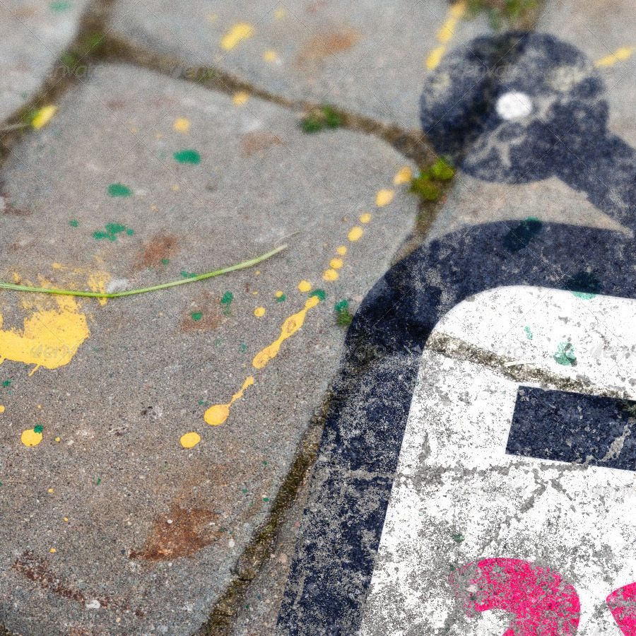 Pavement Tiles - 3 Graffiti Street Art Mockups by Kontramax | GraphicRiver