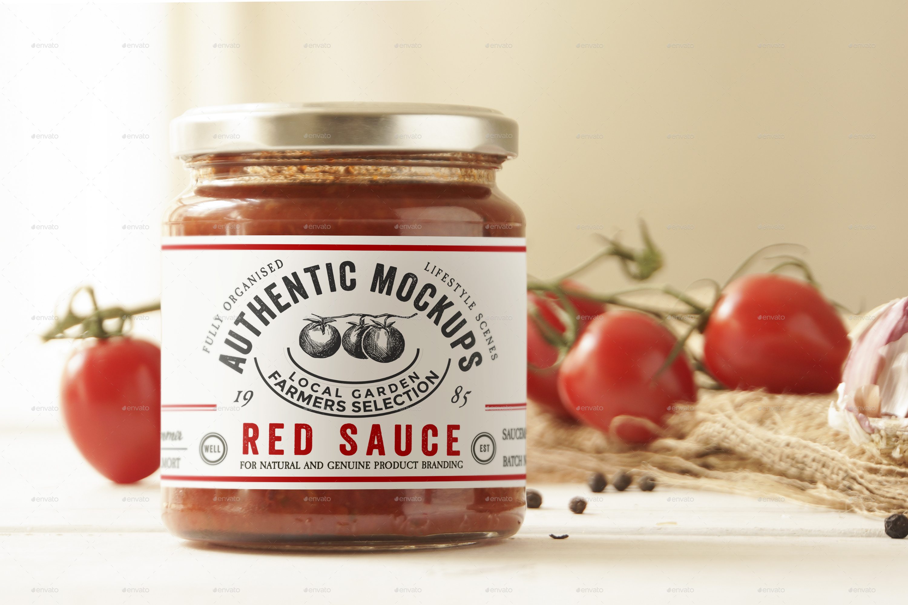 Download Sauce Jar Label Mockup by amris | GraphicRiver