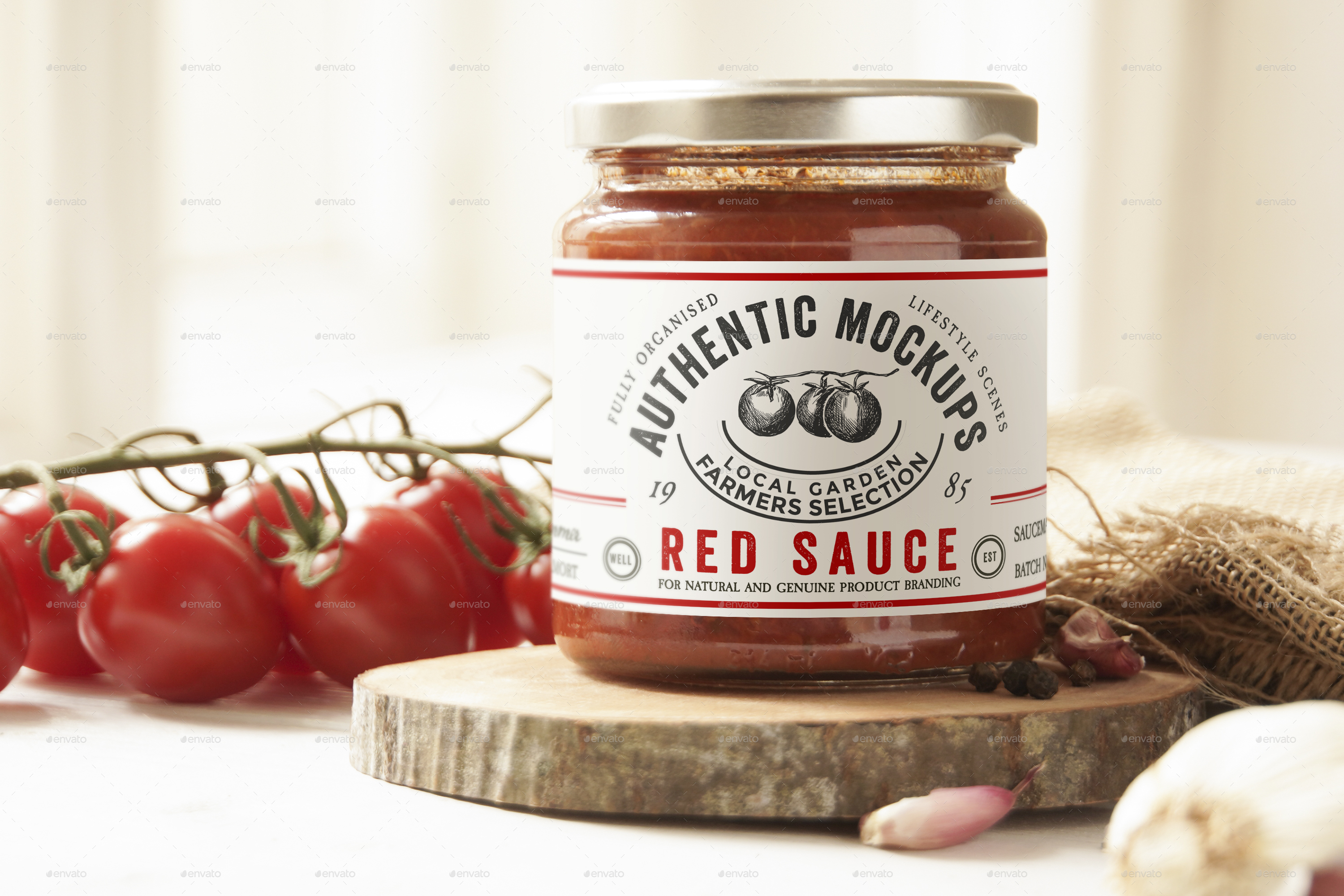 Download Sauce Jar Label Mockup By Amris Graphicriver