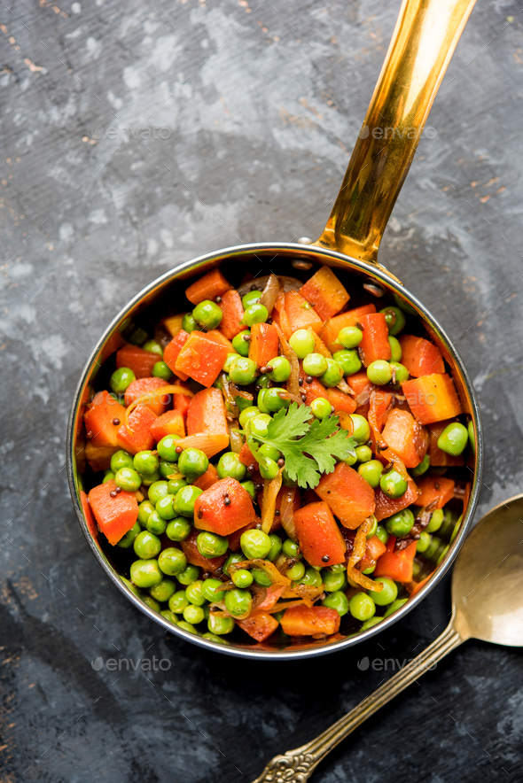 Carrot Green Peas Sabzi Stock Photo by stockimagefactory PhotoDune