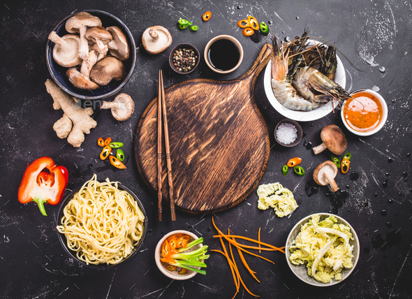 Asian food cooking concept - Stock Photo - Images