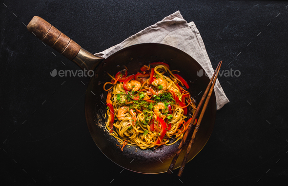 Stir fry noodles - Stock Photo - Images