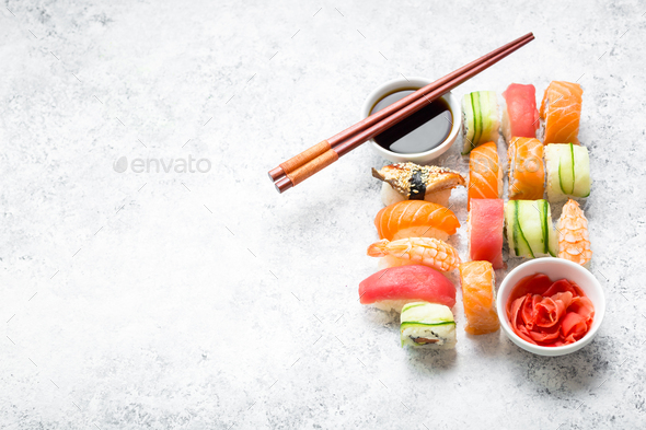 Sushi assorted set - Stock Photo - Images