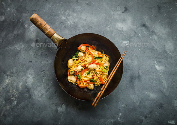 Stir fry noodles - Stock Photo - Images