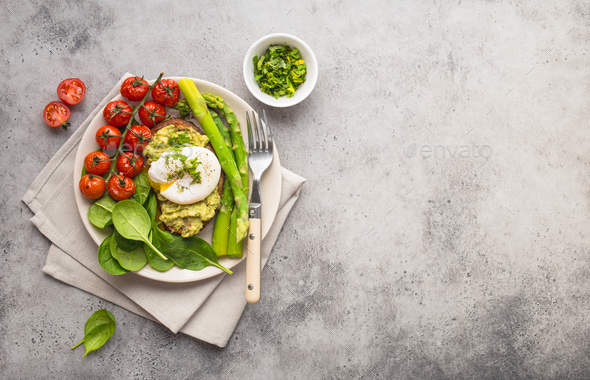 Healthy vegetarian meal plate - Stock Photo - Images