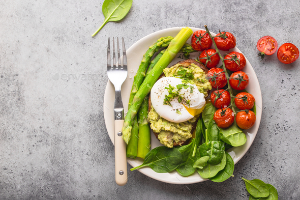 Healthy vegetarian meal plate - Stock Photo - Images