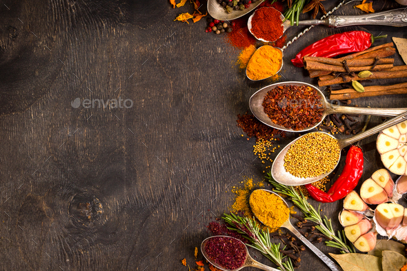 Set of various aromatic colorful spices - Stock Photo - Images