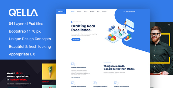 Qella - Multipurpose PSD Template