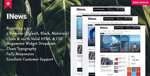 Exceptional Inews - Modern Responsive Newspaper Template