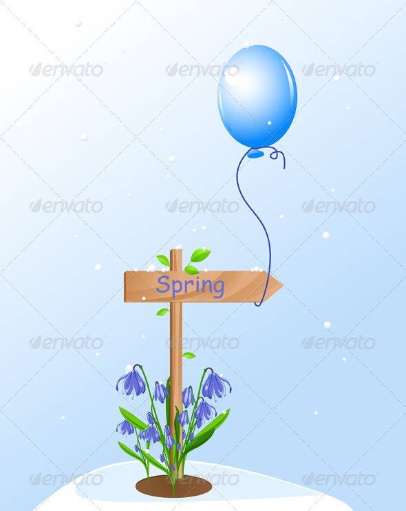 Spring Pointer and Snowdrops - Seasons Nature