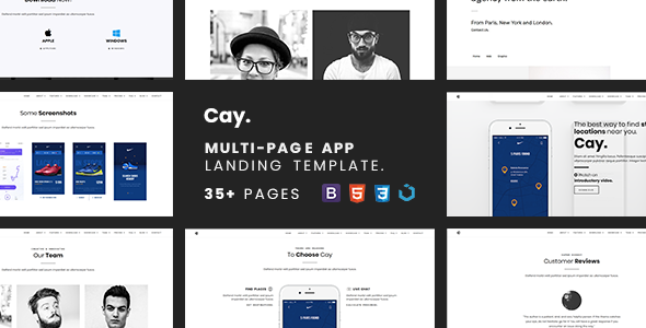 Excellent Cay — Multi-Page App Landing Template