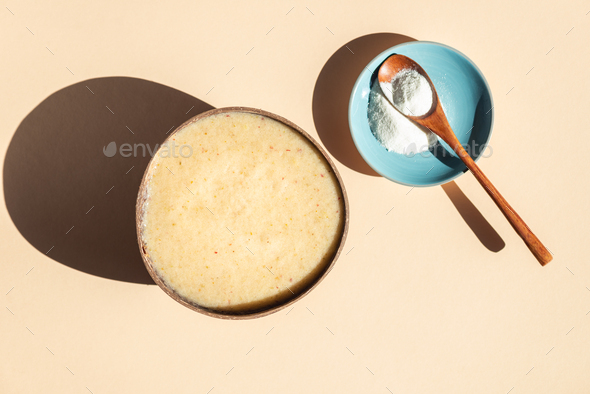 Collagen Powder and Smoothie - Stock Photo - Images