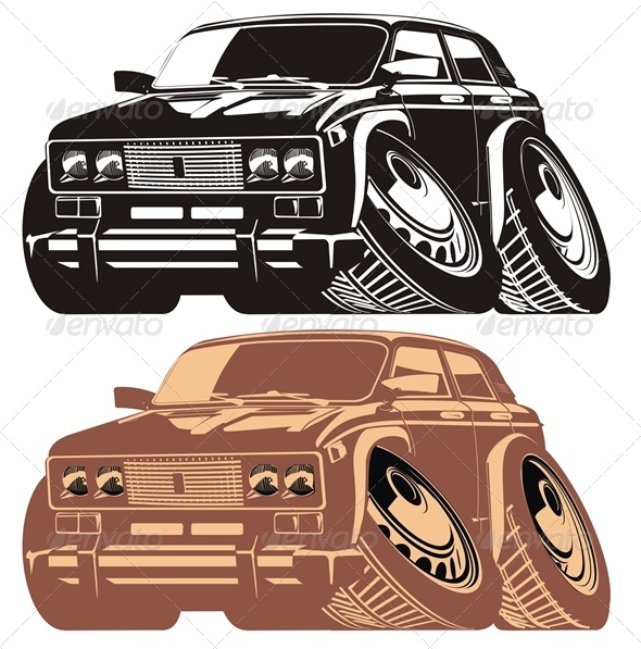 Vector Cartoon Car - Miscellaneous Characters