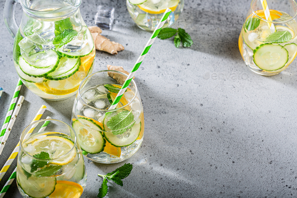 Summer healthy cocktails - Stock Photo - Images
