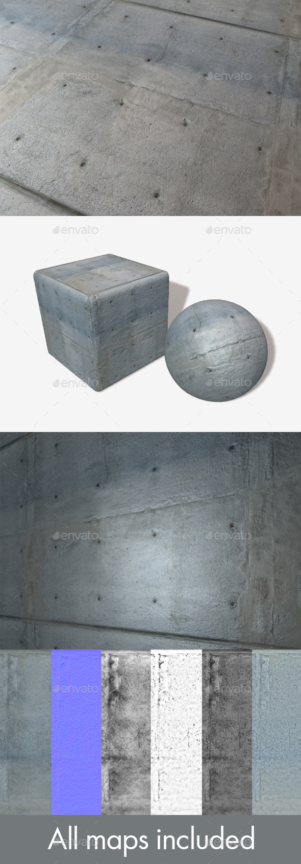 Concrete Panels Seamless - 3Docean 26951729