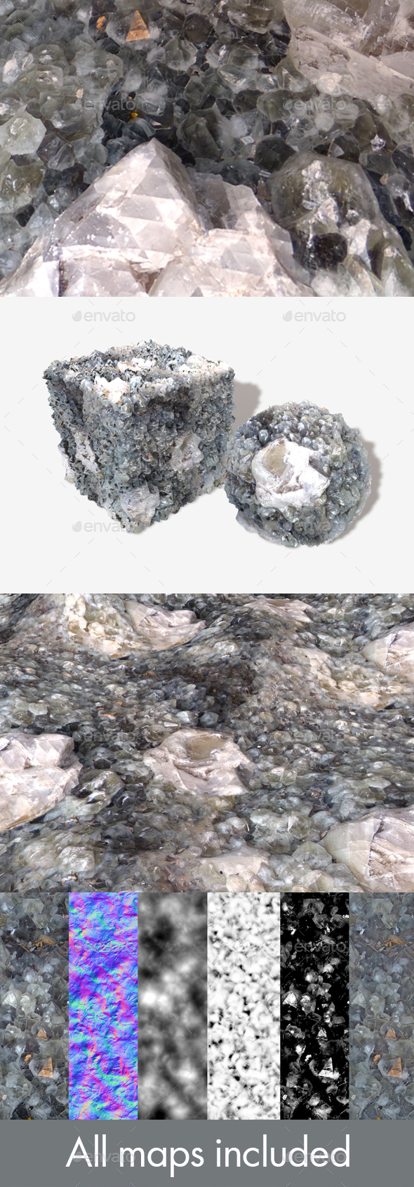 Crystals Seamless Texture - 3Docean 26951746