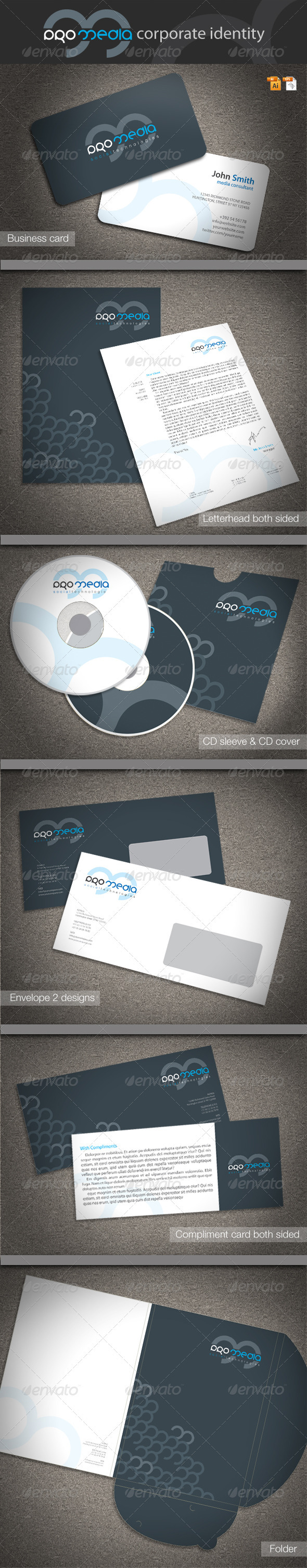 Pro Media Corporate Identity - Stationery Print Templates