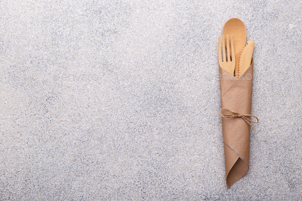 Zero waste bamboo cutlery - Stock Photo - Images