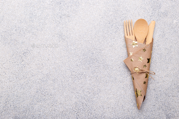 Zero waste bamboo cutlery - Stock Photo - Images