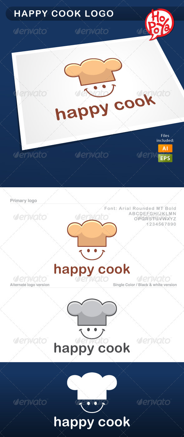 Happy Cook Logo - Food Logo Templates